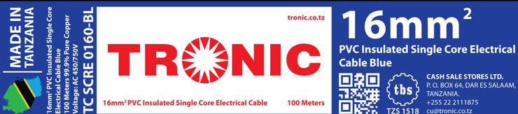 Tronic 16 mm Single Core Cable