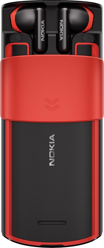 Nokia 5710 Xpress Feature Phone with Built-In Wireless Earbuds and 4G Connectivity