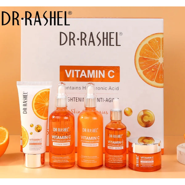 Dr. Rashel Vitamin C Brightening & Anti Aging Skin Care Series 5 Piece Set