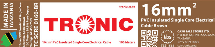 Tronic 16 mm Single Core Cable