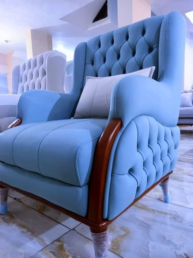 Single Seat Light Blue Sofa