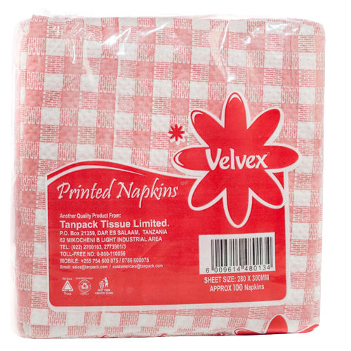 Velvex Printed Napkins 100pcs