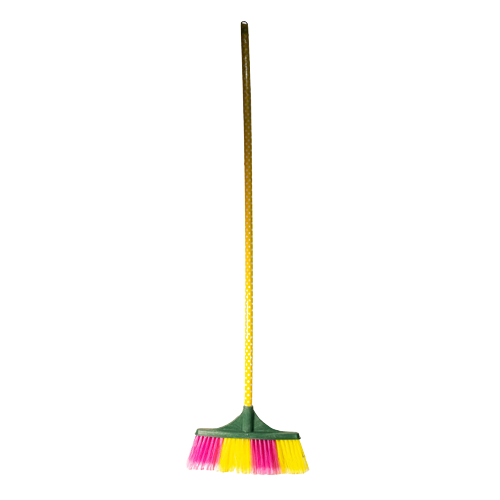 Sambusa Coloured Soft Fibre Broom with Handle