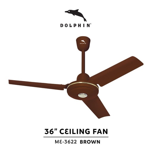 Dolphin 36" Ceiling Fan ME-3622 Brown